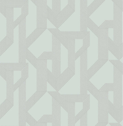 A-Street Prints Moderne Deco Franz Geometric Wallpaper - Light Blue