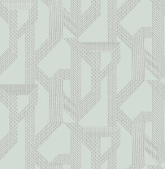 A-Street Prints Moderne Deco Franz Geometric Wallpaper - Light Blue
