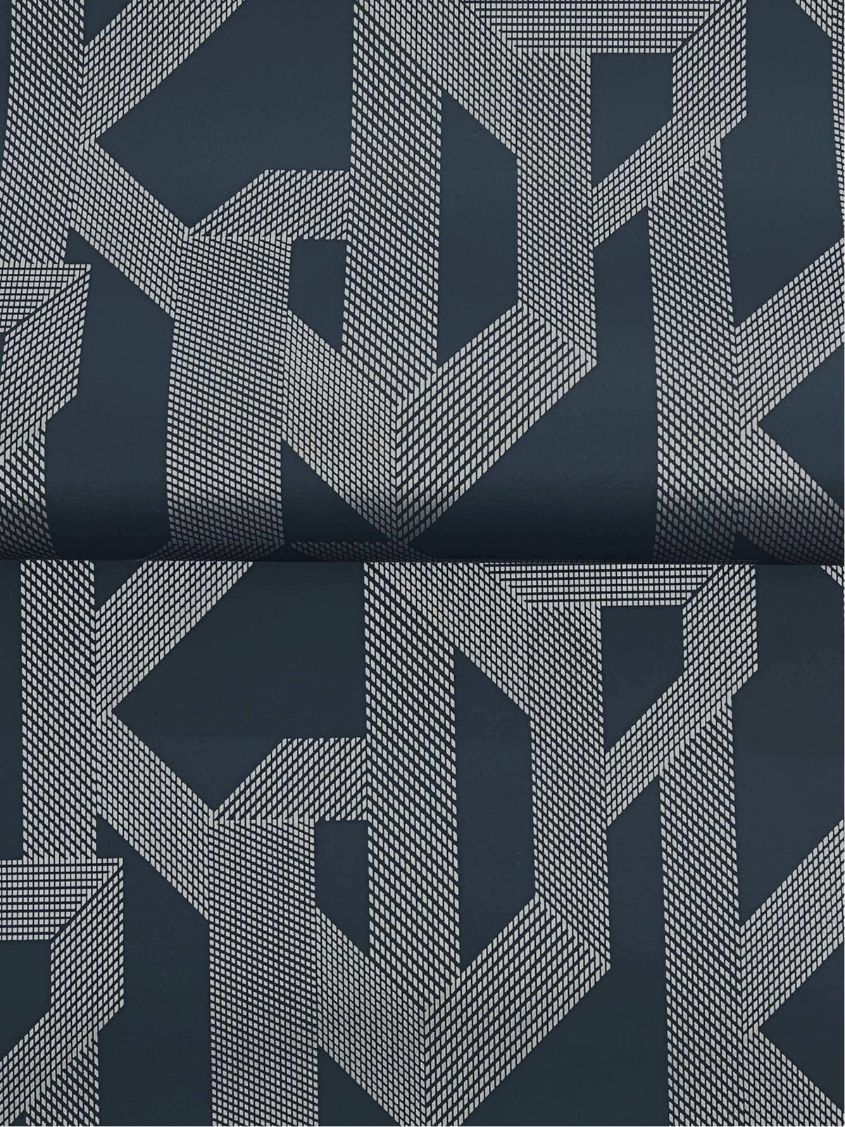 A-Street Prints Moderne Deco Franz Wallpaper Sample - Navy