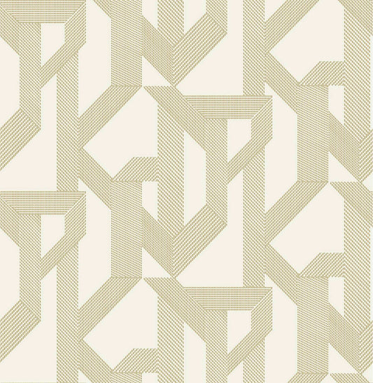 A-Street Prints Moderne Deco Franz Geometric Wallpaper - Gold