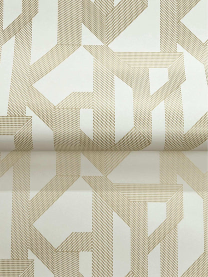 A-Street Prints Moderne Deco Franz Wallpaper Sample - Gold