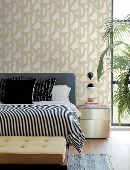 A-Street Prints Moderne Deco Franz Wallpaper Sample - Gold