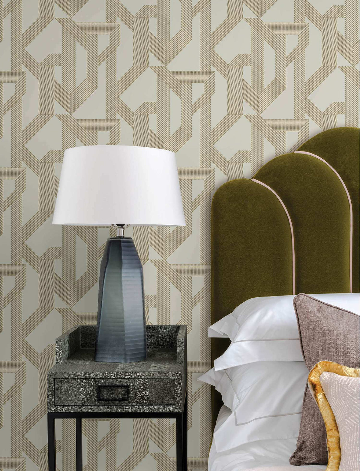 A-Street Prints Moderne Deco Franz Wallpaper Sample - Gold