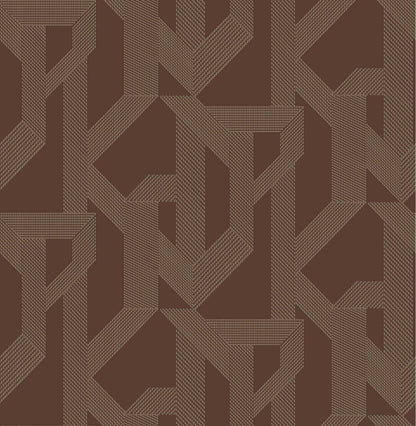 A-Street Prints Moderne Deco Franz Wallpaper Sample - Maroon