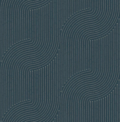 A-Street Prints Moderne Deco Braddock Wallpaper - Teal