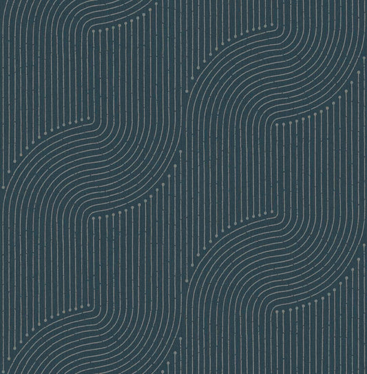 A-Street Prints Moderne Deco Braddock Wallpaper - Teal