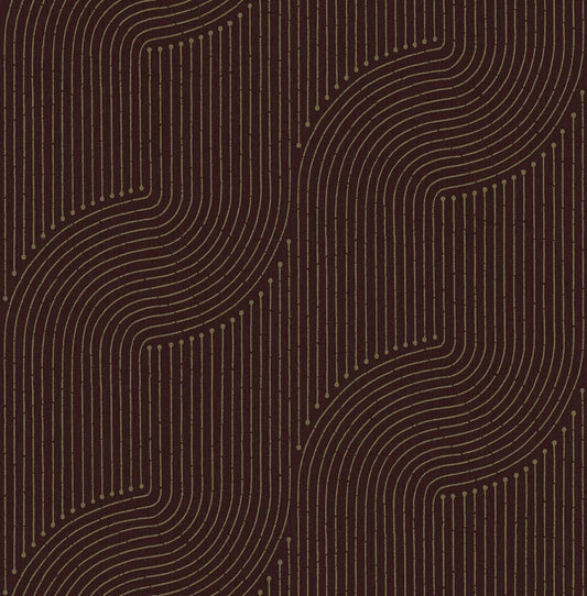 A-Street Prints Moderne Deco Braddock Wallpaper - Merlot
