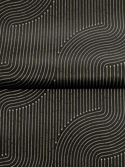 A-Street Prints Moderne Deco Braddock Wallpaper Sample - Black