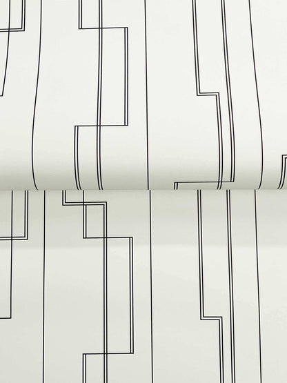 A-Street Prints Moderne Deco Anson Wallpaper Sample - Black