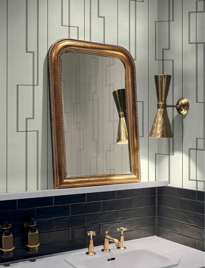 A-Street Prints Moderne Deco Anson Wallpaper Sample - Black