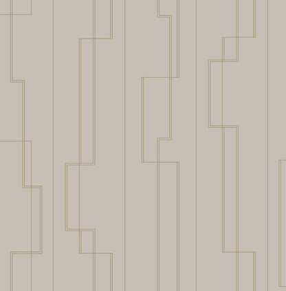 A-Street Prints Moderne Deco Anson Wallpaper - Taupe