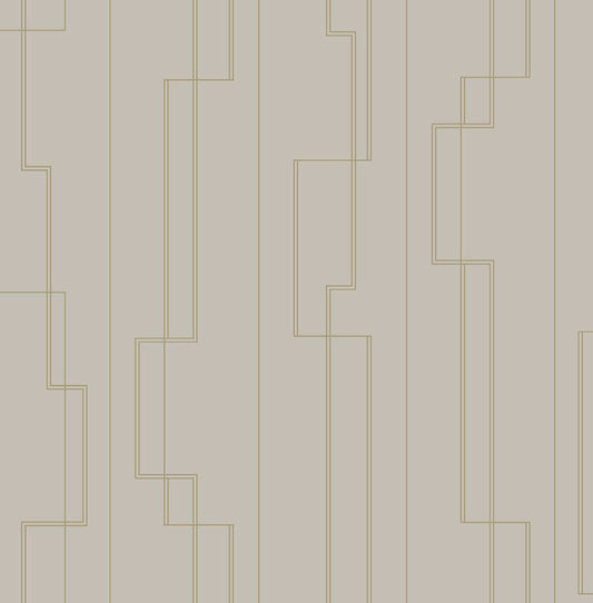 A-Street Prints Moderne Deco Anson Wallpaper - Taupe