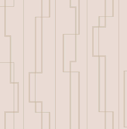 A-Street Prints Moderne Deco Anson Wallpaper Sample - Blush
