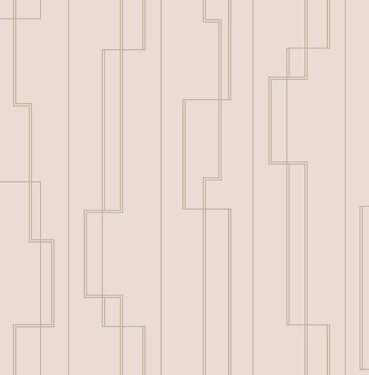 A-Street Prints Moderne Deco Anson Wallpaper - Blush
