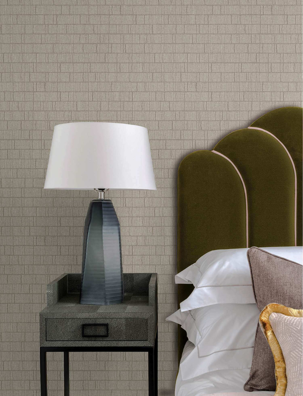 A-Street Prints Moderne Deco Collis Wallpaper Sample - Neutral