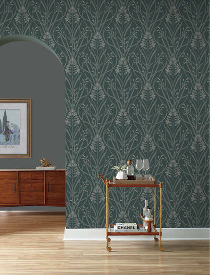 A-Street Prints Moderne Deco Rosalind Wallpaper - Teal