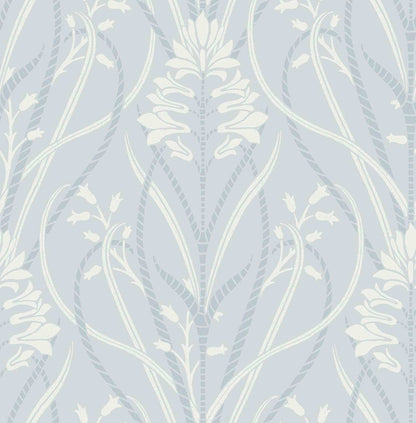 A-Street Prints Moderne Deco Rosalind Wallpaper - Sky Blue