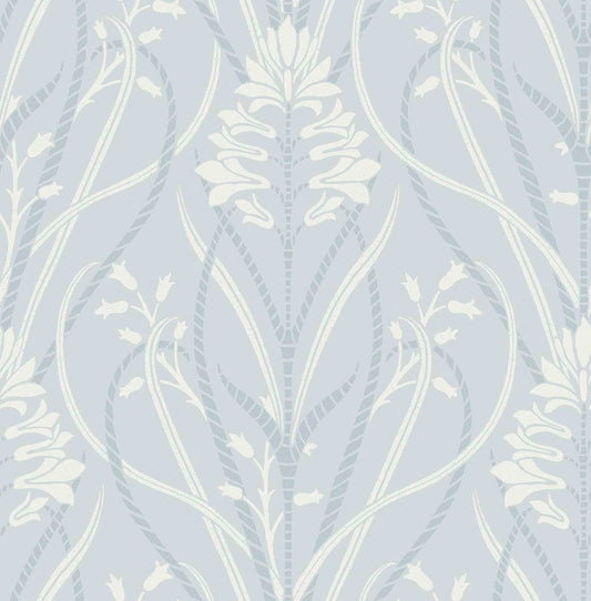 A-Street Prints Moderne Deco Rosalind Wallpaper - Sky Blue