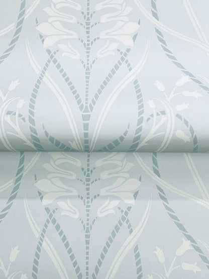 A-Street Prints Moderne Deco Rosalind Wallpaper - Sky Blue
