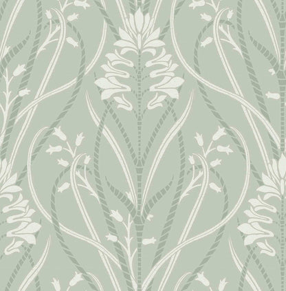 A-Street Prints Moderne Deco Rosalind Wallpaper - Sage