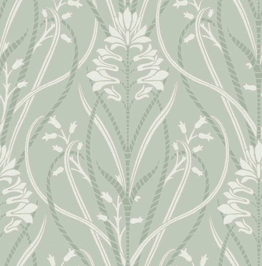 A-Street Prints Moderne Deco Rosalind Wallpaper - Sage