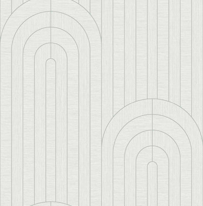 A-Street Prints Moderne Deco Declan Arches Wallpaper - Dove
