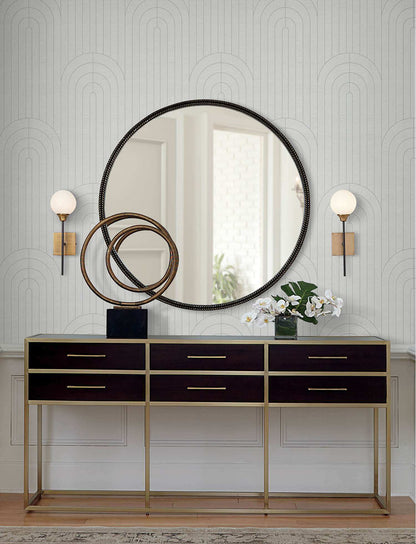 A-Street Prints Moderne Deco Declan Arches Wallpaper - Dove