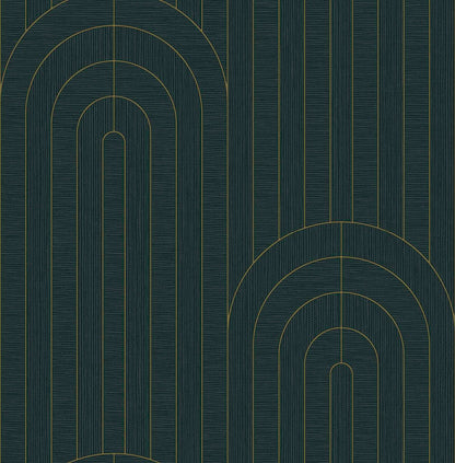 A-Street Prints Moderne Deco Declan Wallpaper Sample - Teal