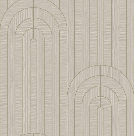 A-Street Prints Moderne Deco Declan Arches Wallpaper - Neutral