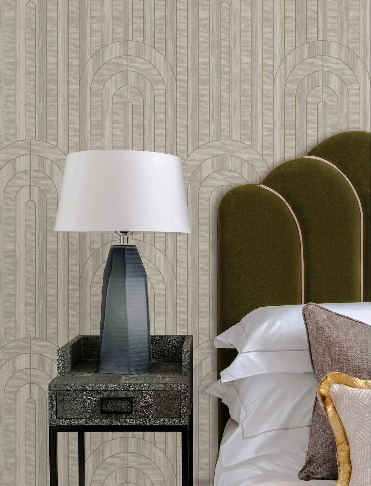 A-Street Prints Moderne Deco Declan Wallpaper Sample - Neutral