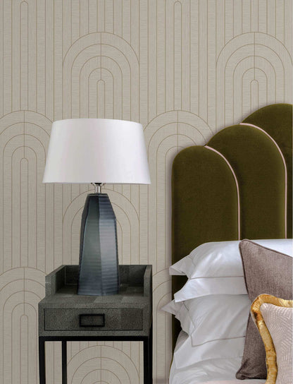 A-Street Prints Moderne Deco Declan Wallpaper Sample - Neutral