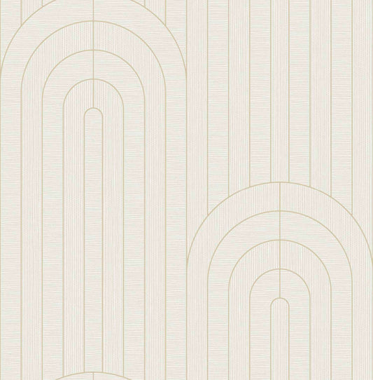 A-Street Prints Moderne Deco Declan Arches Wallpaper - Ivory