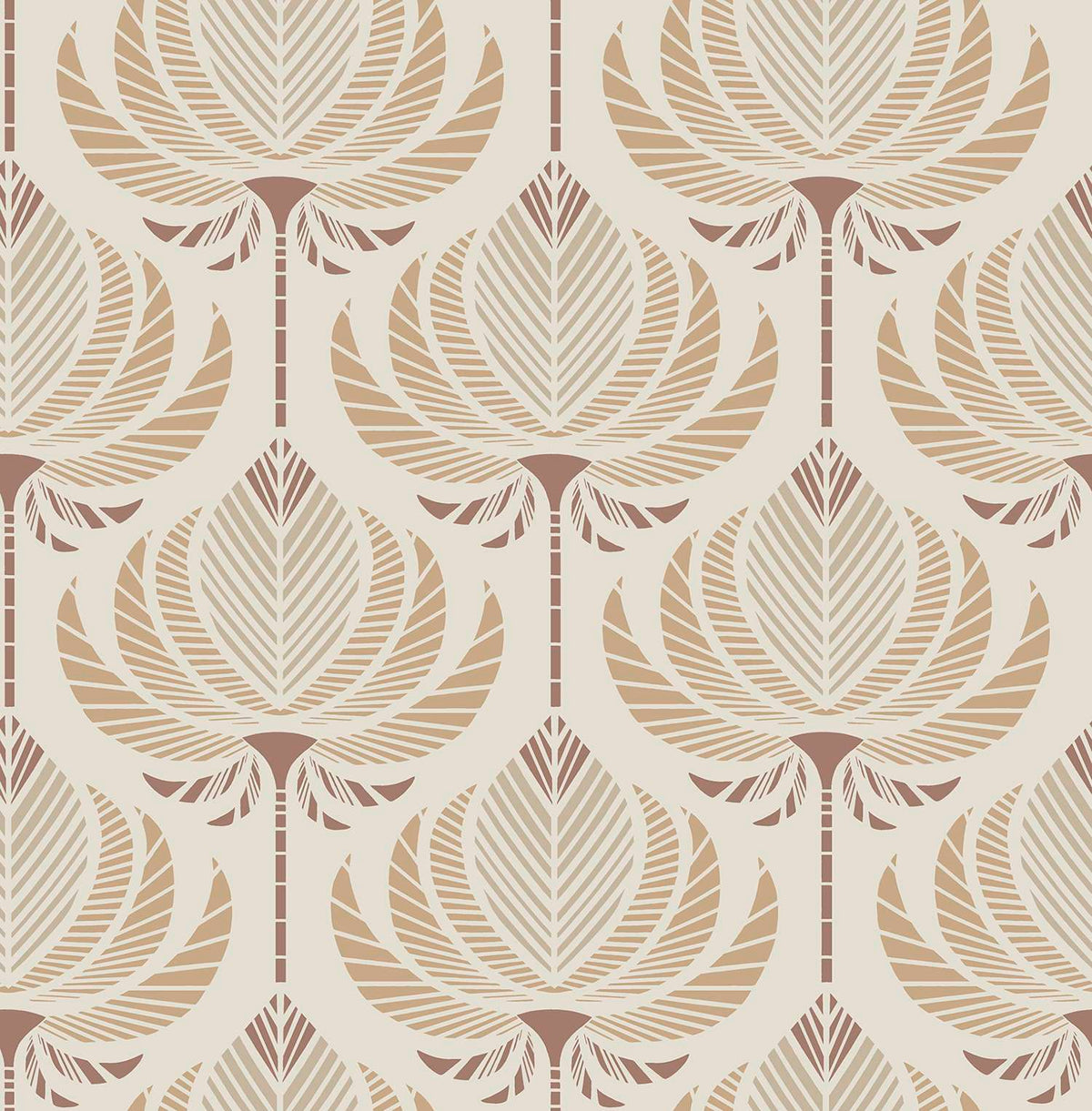 A-Street Prints Moderne Deco Ferrenby Wallpaper Sample - Apricot