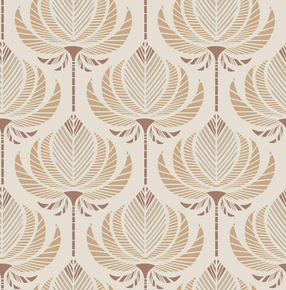 A-Street Prints Moderne Deco Ferrenby Wallpaper Sample - Apricot