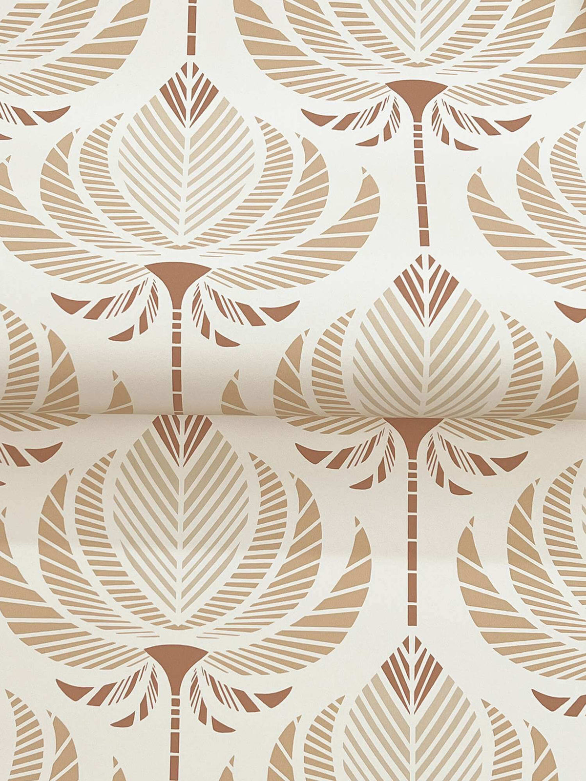 A-Street Prints Moderne Deco Ferrenby Wallpaper Sample - Apricot