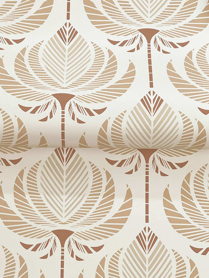 A-Street Prints Moderne Deco Ferrenby Wallpaper Sample - Apricot