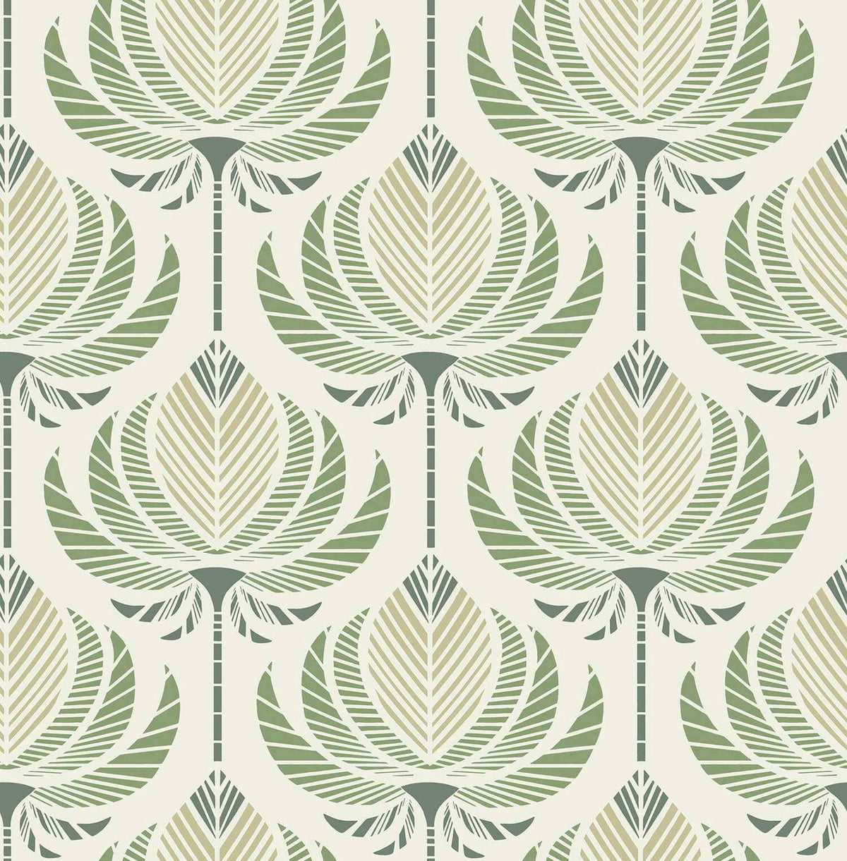 A-Street Prints Moderne Deco Ferrenby Wallpaper Sample - Green