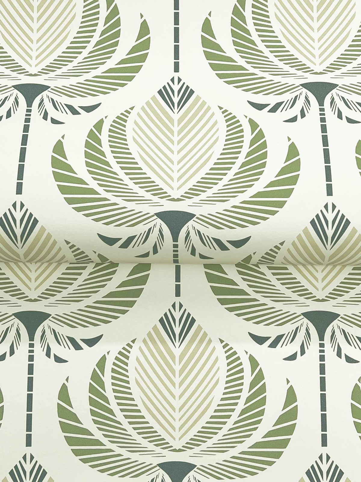 A-Street Prints Moderne Deco Ferrenby Wallpaper Sample - Green