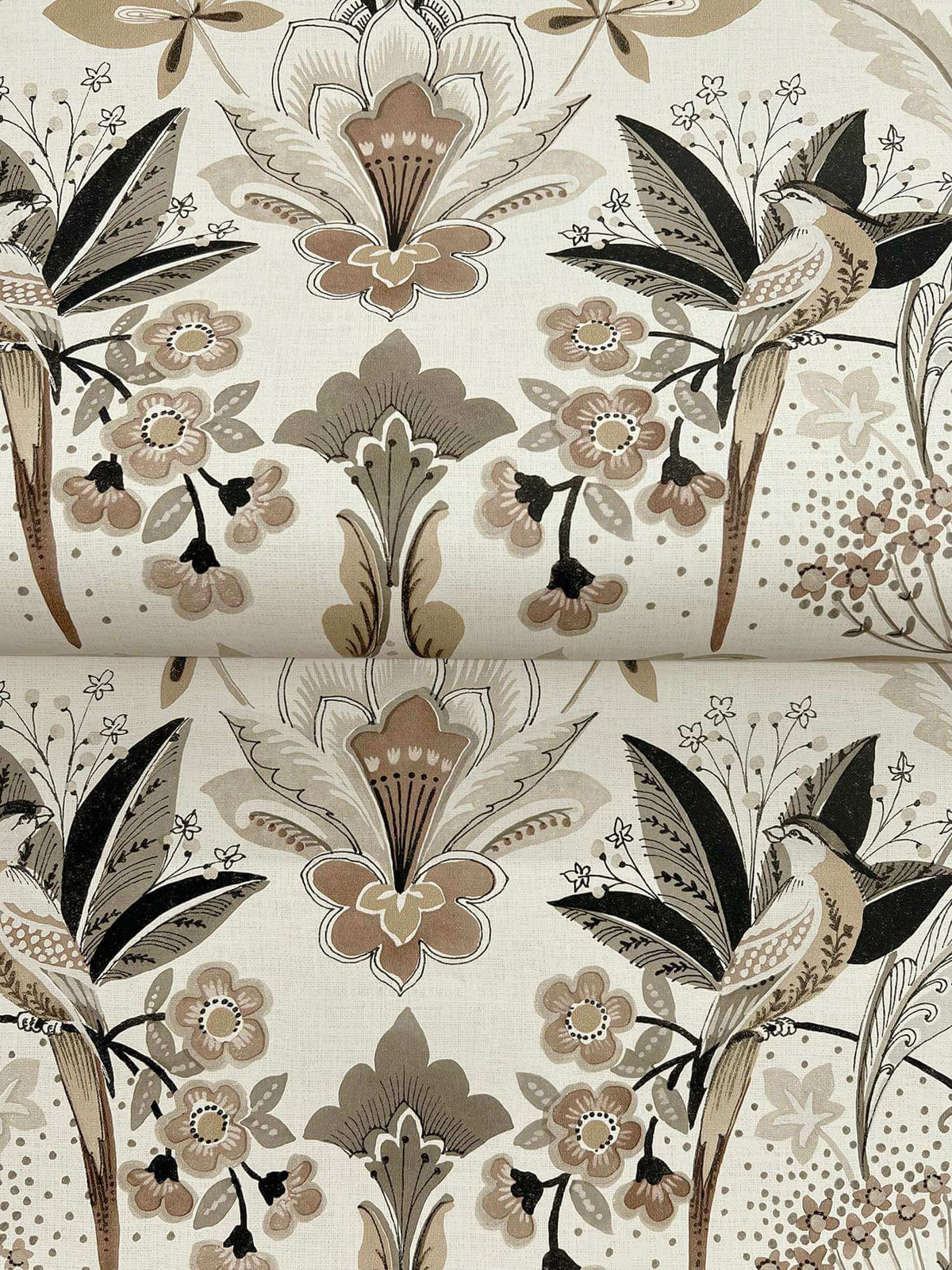 A-Street Prints Moderne Deco Bernadette Garden Wallpaper - Black