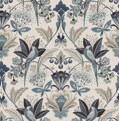 A-Street Prints Moderne Deco Bernadette Wallpaper Sample - Blue