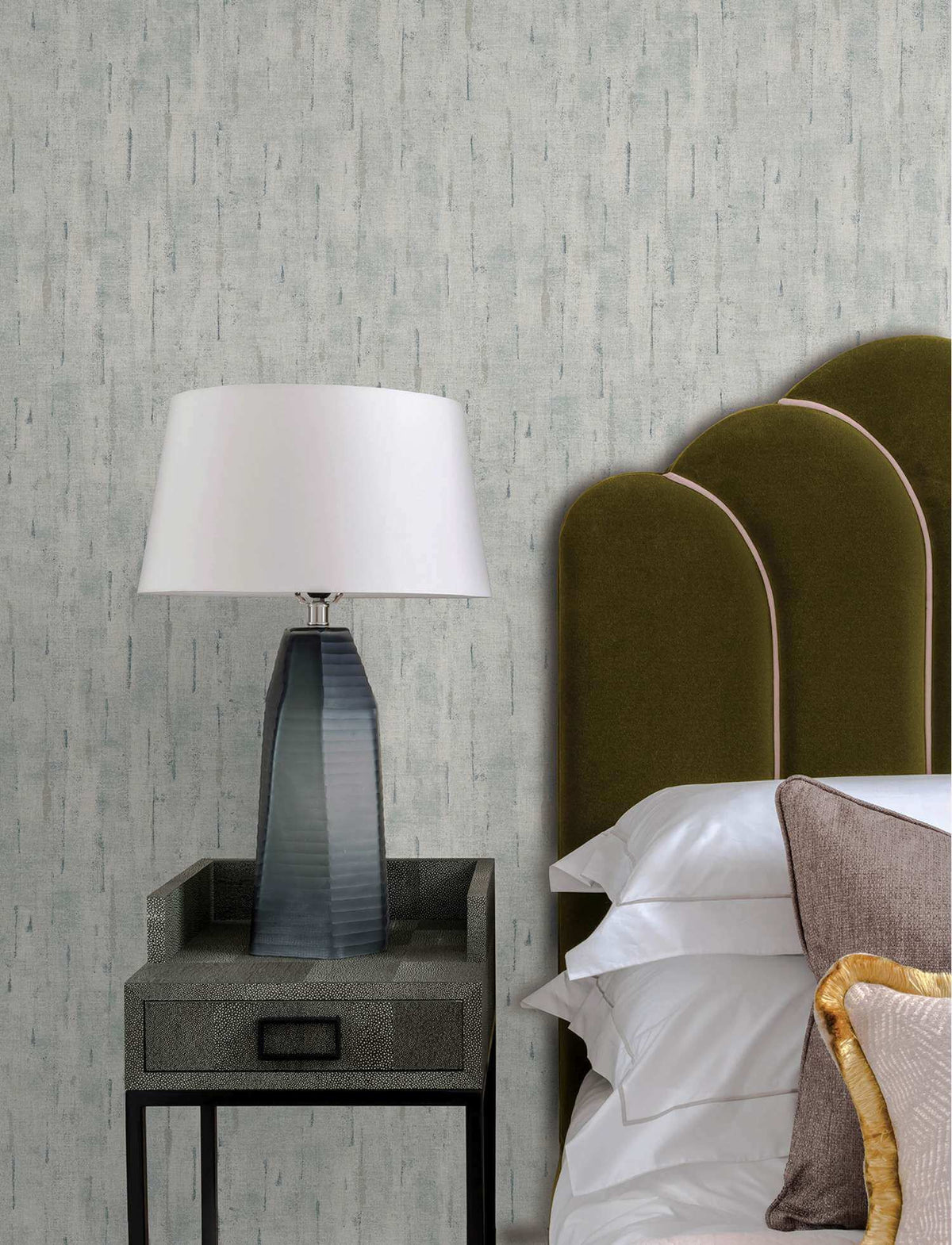 A-Street Prints Moderne Deco Minna Wallpaper - Sky Blue