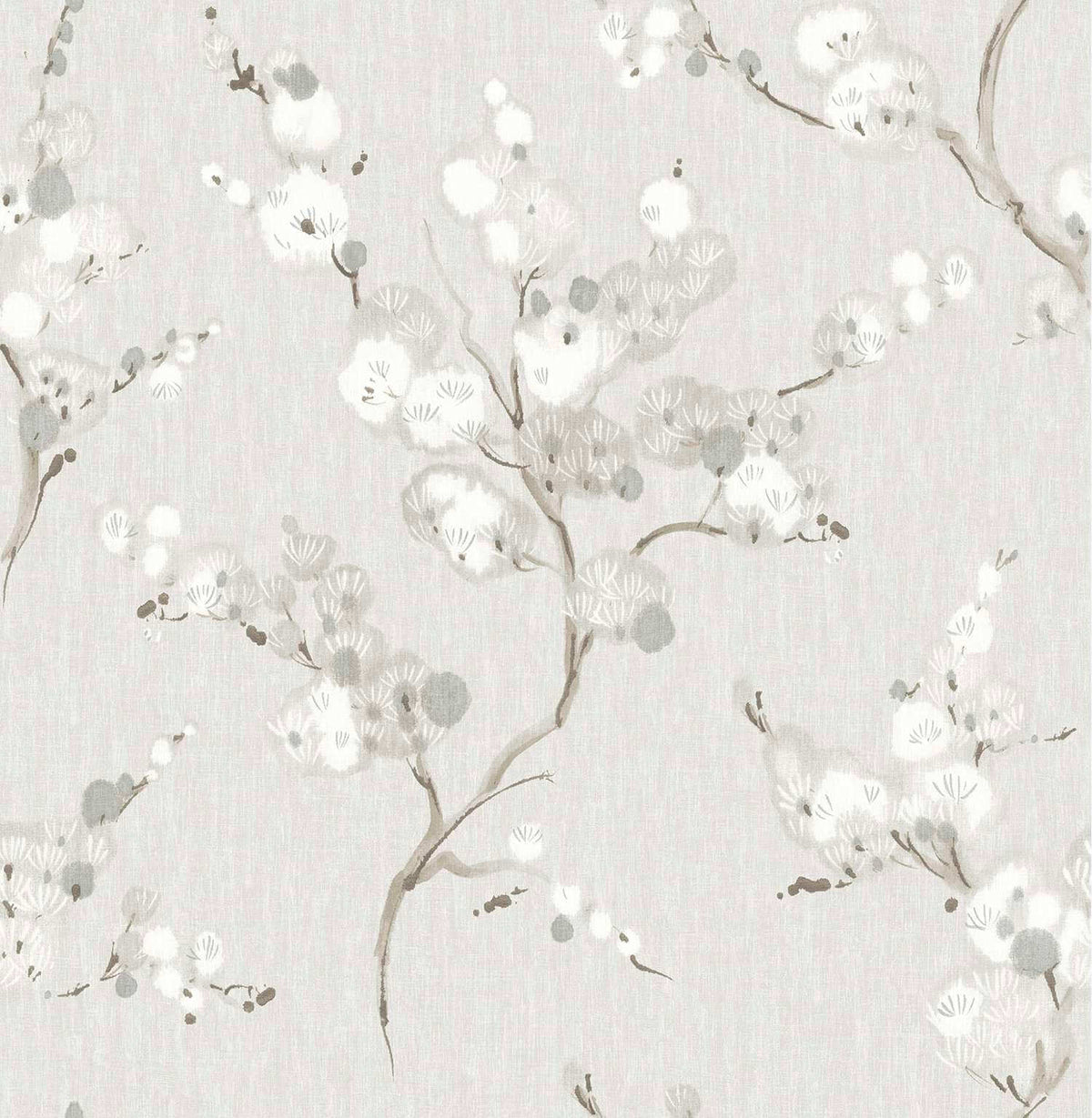 A-Street Prints Moderne Deco Bliss Blossom Wallpaper - Stone