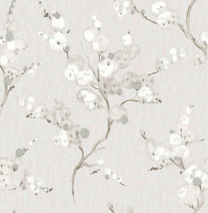 A-Street Prints Moderne Deco Bliss Blossom Wallpaper - Stone