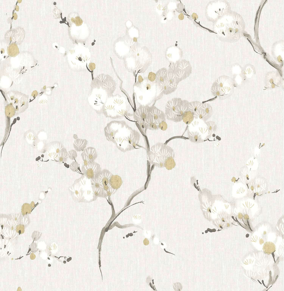 A-Street Prints Moderne Deco Bliss Blossom Wallpaper - Honey