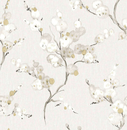 A-Street Prints Moderne Deco Bliss Blossom Wallpaper - Honey