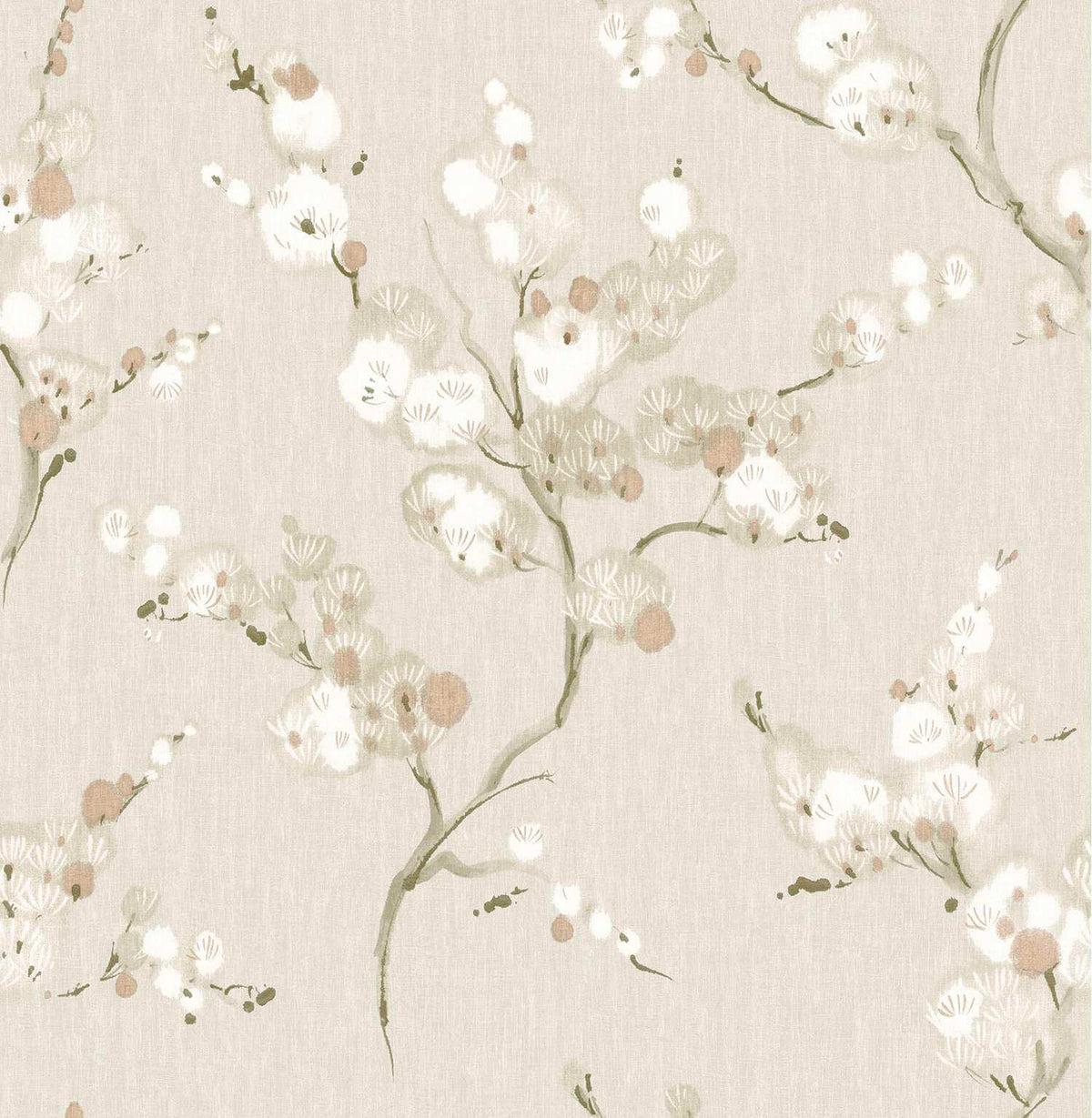 A-Street Prints Moderne Deco Bliss Blossom Wallpaper - Rose