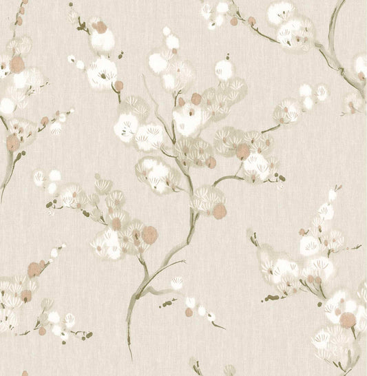 A-Street Prints Moderne Deco Bliss Blossom Wallpaper - Rose