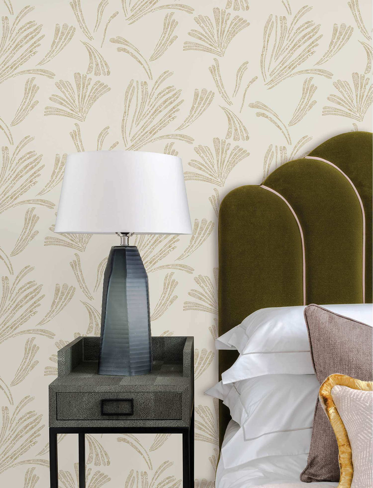 A-Street Prints Moderne Deco Ermine Wallpaper Sample - Gold