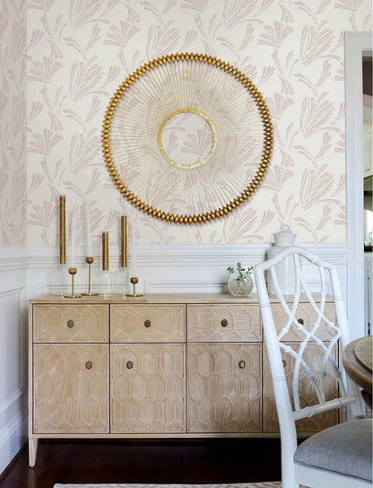 A-Street Prints Moderne Deco Ermine Wallpaper Sample - Blush