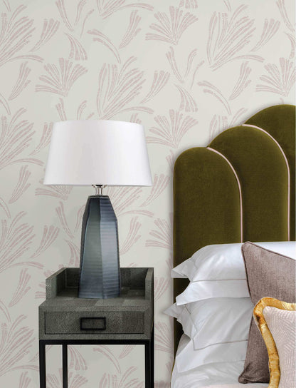 A-Street Prints Moderne Deco Ermine Wallpaper Sample - Blush